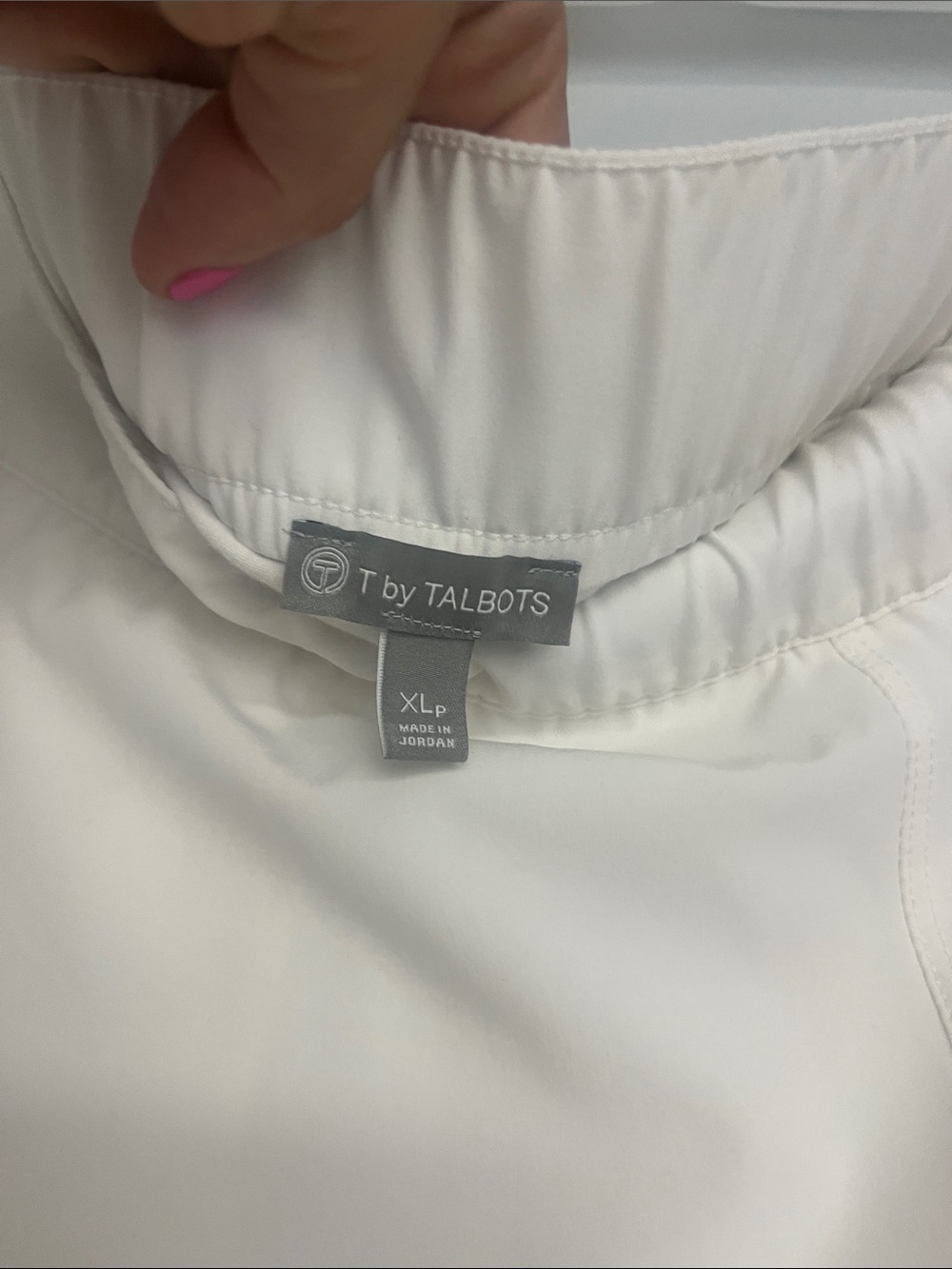 T by Talbots Cream Athletic skort with Elastic Waist - Picture 2 of 3
